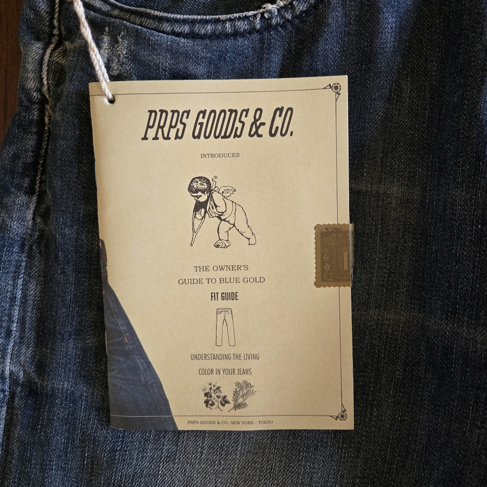 PRPS Rambler Skinny Fit Low Front Rise Button Fly Japanese Selvedge Jeans Sz 38 - Picture 16 of 16
